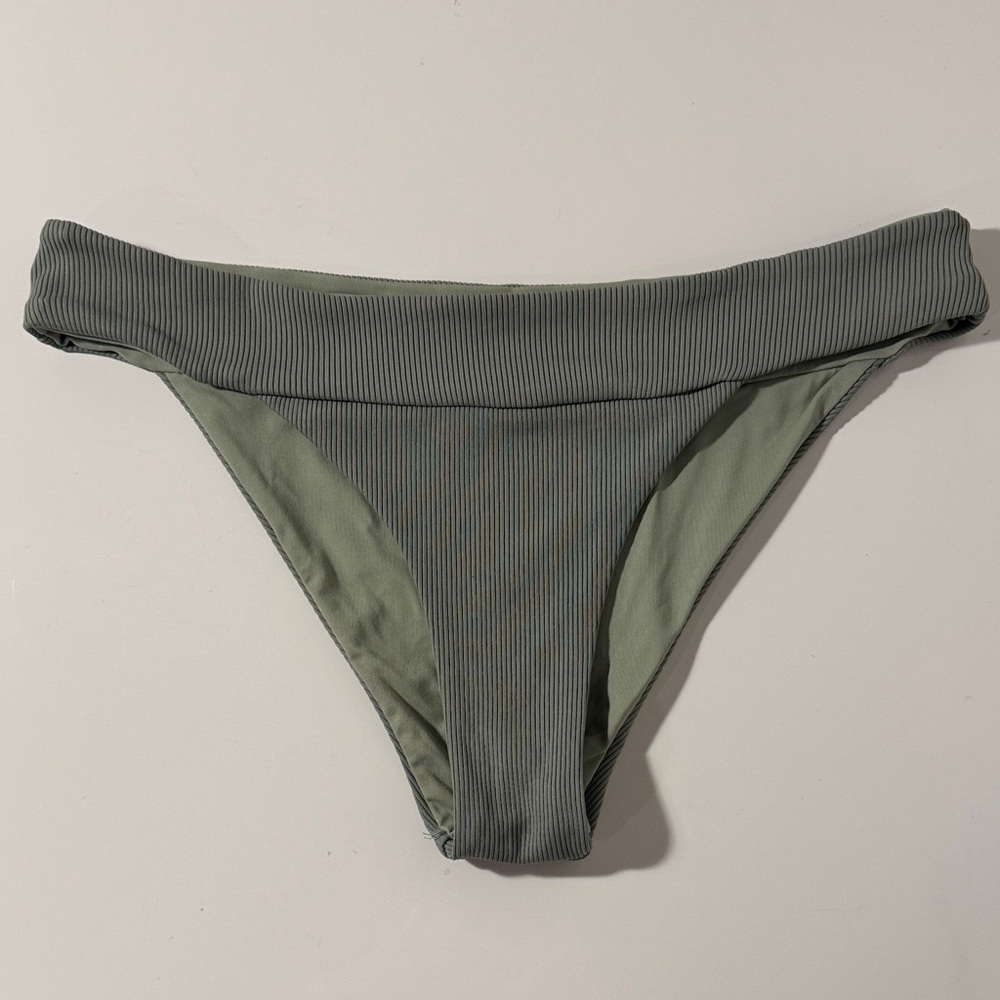 LSpace Green Color Block Ribbed Bikini